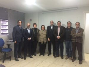 Parte do grupo que propôs o novo texto, com os representantes do IBAPE, Eng. Frederico Correia Lima, Eng. Flávia Zoéga e Eng. Antônio Dolácio.
